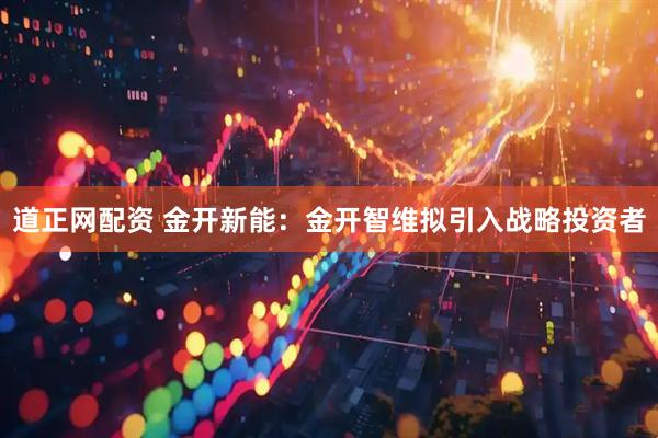 道正网配资 金开新能:金开智维拟引入战略投资者